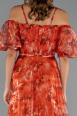 Robe de Soirée Longue Orange ABU5221