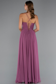Robe de Soirée Longue Mousseline Couleur Rose ABU5223