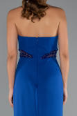 Robe de Soirée Longue Bleu Saxe ABU5227