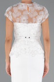Tenue de Soirée Midi Dantelle Blanc ABK2427