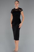 Tenue de Soirée Midi Dantelle Noir ABK2427