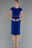 Robe de Cérémonie Midi Bleu Saxe ABK2428