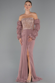 Robe de Soirée Longue Mousseline Pelure D'oignon ABU5241
