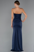 Robe de Soirée Longue Bleu Marine ABU5245