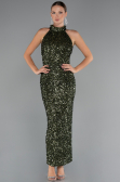 Robe de Soirée Longue Kaki ABU5247