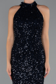 Robe de Soirée Longue Bleu Marine ABU5247