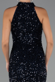 Robe de Soirée Longue Bleu Marine ABU5247