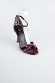 Chaussure de soirée Cuir Verni Rouge Bordeaux ABR1156