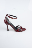 Chaussure de soirée Cuir Verni Rouge Bordeaux ABR1156