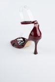 Chaussure de soirée Cuir Verni Rouge Bordeaux ABR1156