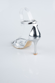 Chaussure de soirée Cuir Verni Argent ABR1156