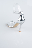 Chaussure de soirée Cuir Verni Argent ABR1158