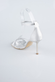 Chaussure de soirée Satin Argent ABS1155