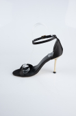Chaussure de soirée Satin Noir ABS1157