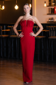 Tenue de Soirée Longue Rouge ABU5235