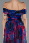 Robe de Soirée Longue Bleu Marine ABU5262