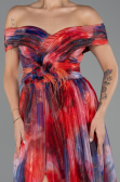 Robe de Soirée Longue Orange ABU5262
