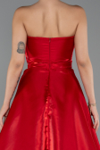 Robe de Soirée Longue Satin Rouge ABU5264