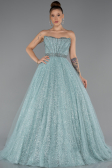 Robe de Soirée Longue Menthe ABU5265