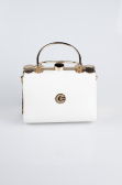 Sac de Soirée Cuir Verni Blanc KC170
