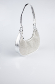 Sac de Soirée Luxe Pierreux Argent V909