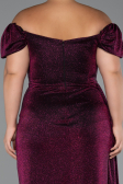 Robe De Soirée Grande Taille Longue Prune ABU2658