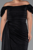 Robe de Soirée Grande Taille Longue Noir ABU2658