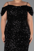 Robe De Soirée Grande Taille Longue Noir ABU5232