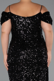 Robe De Soirée Grande Taille Longue Noir ABU5232