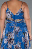 Robe De Soirée Grande Taille Longue Bleu ABU5266