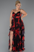 Robe De Graduation Grande Taille Longue Rouge ABU5267