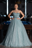Robe de Soirée Longue Menthe ABU5265
