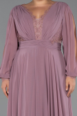 Robe Grande Taille Longue Mousseline Couleur Rose ABU5276