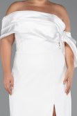 Robe Grande Taille Longue Blanc ABU5047