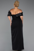 Robe Grande Taille Longue Noir ABU5047