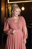 Robe Grande Taille Longue Mousseline Pelure D'oignon ABU5276