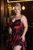 Robe De Graduation Grande Taille Longue Rouge ABU5267