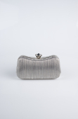 Sac de Soirée Luxe Coupe Au Laser Platine SH855