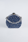 Sac de Soirée Luxe Pierreux Bleu Saxe SH854