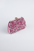 Sac de Soirée Luxe Satin Fushia SH849