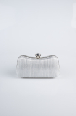 Sac de Soirée Luxe Coupe Au Laser Argent SH855