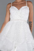 Tenue de Soirée Courte Blanc ABK2435
