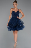 Tenue de Soirée Courte Bleu Marine ABK2435