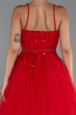 Robe de Soirée Longue Rouge ABU5279