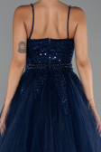 Robe de Soirée Longue Bleu Marine ABU5279