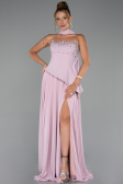 Robe de Soirée Longue Mousseline Poudre ABU5280