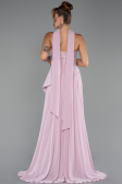 Robe de Soirée Longue Mousseline Poudre ABU5280