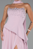 Robe de Soirée Longue Mousseline Poudre ABU5280