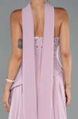 Robe de Soirée Longue Mousseline Poudre ABU5280