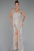 Robe de Soirée Longue Beige ABU5281